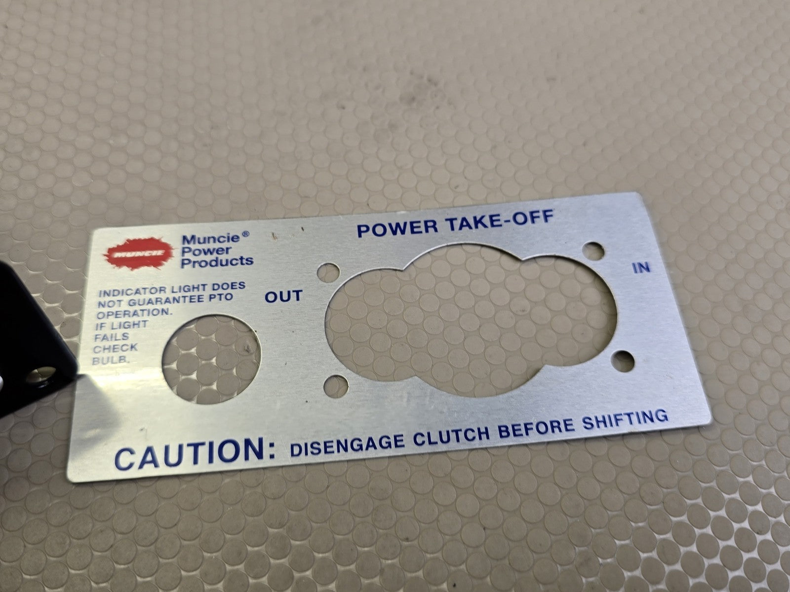Muncie Air Shift 35M18653 OEM Dump Truck Lever WITH PLATE - GENUINE & NEW
