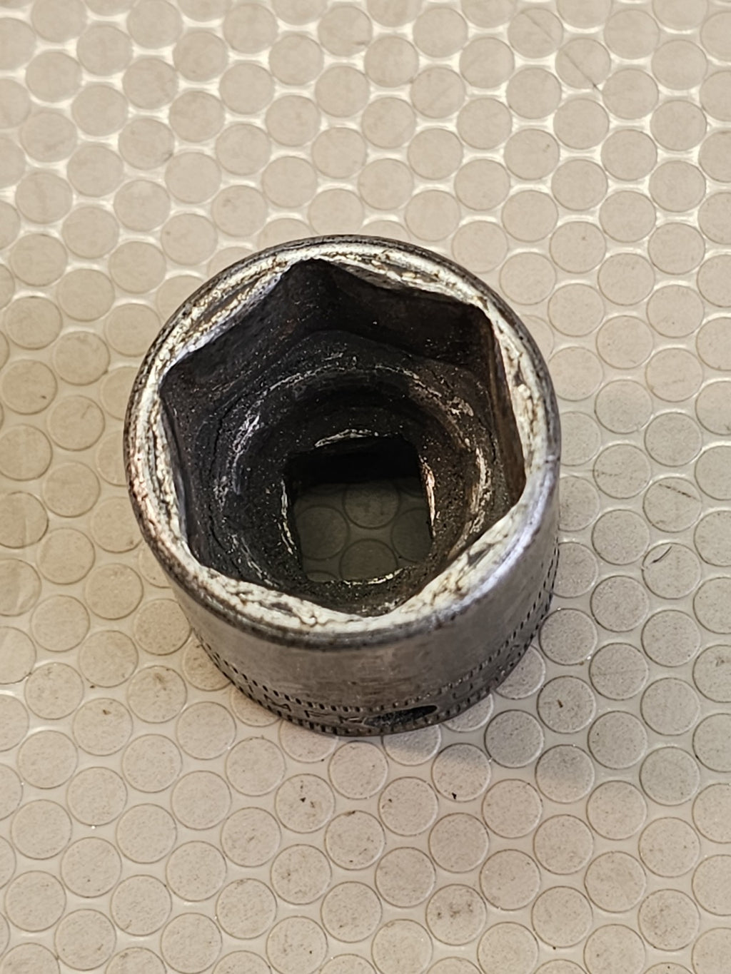 Snap-on 3/8" Drive 21mm 6-Point Shallow Impact Socket IMM210 Lightly Engraved