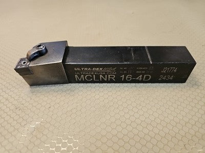 Machinist Lathe Turning Tool 1”x1”Shank MCLNR 16 4D l3M Ultra Dex