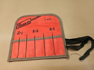 SNAP ON C-65D RED WRENCH  BAG POUCH ROLL 6 POCKETS *VINTAGE & MINT*