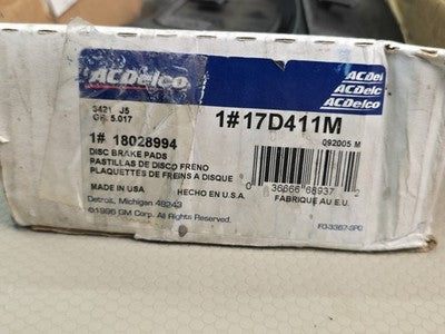 ACDelco 17D411M 18028994 Disc Brake Pads Set NEW