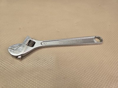 Snap-on Blue-Point 10" Adjustable Wrench Forged Alloy Steel USA Vintage Tool