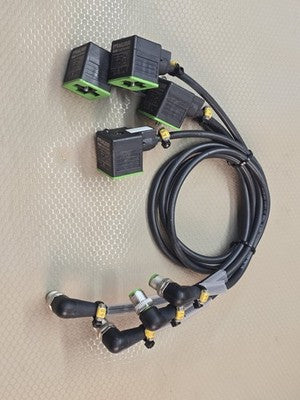 4x Murr Elektronik M12 Passive Distributor Cable Assembly 24V DC-2A 4-Port