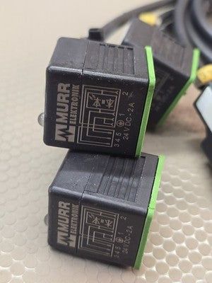 4x Murr Elektronik M12 Passive Distributor Cable Assembly 24V DC-2A 4-Port