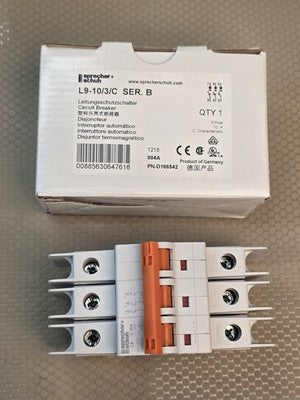 Sprecher+Schuh L9-10/3/C Circuit Breaker 3 Pole 10A C Characteristic 480Y/277V N