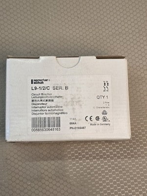 Sprecher+Schuh D166487 Circuit Breaker L9-1/2/C 2 Pole 1A C Characteristic