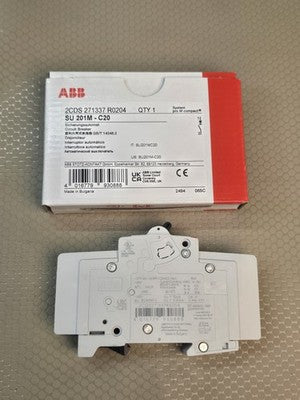 ABB 2CDS271337R0204 SU201M-C20 Circuit Breaker 1 Pole C20 277V 10kA