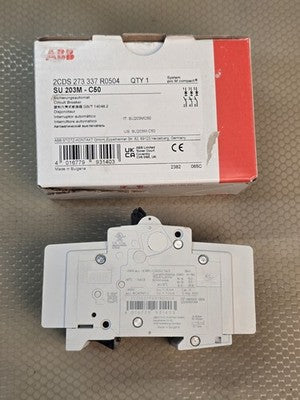 ABB 2CDS273337R0504 SU 203M-C50 3 Pole Circuit Breaker 240V 10kA New