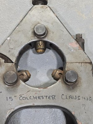 Vintage Lathe steady rest 15" swing, 3-1/2" bore Clausing Colchester 504 *READ!*