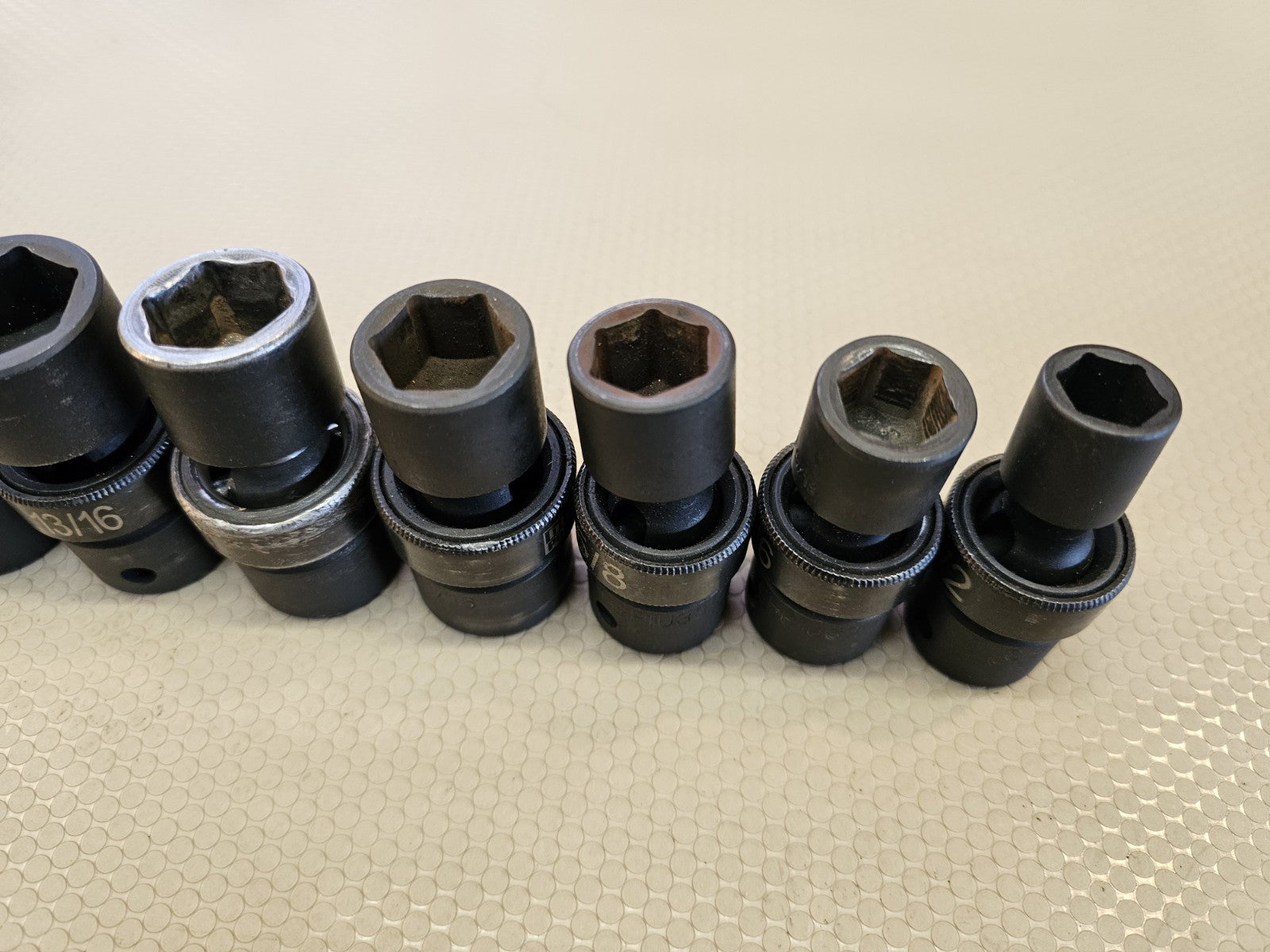 Cornwell Blue Power 8pc 1/2" Dr. 6-PT Swivel Impact SAE Socket Set 1/2-15/16"