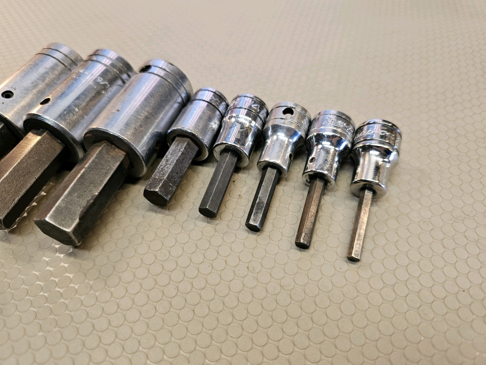 Snap-On Proto 8pc SAE Hex Allen Bit Socket Set 5/32" to 5/8" - 3/8" 1/2" Large