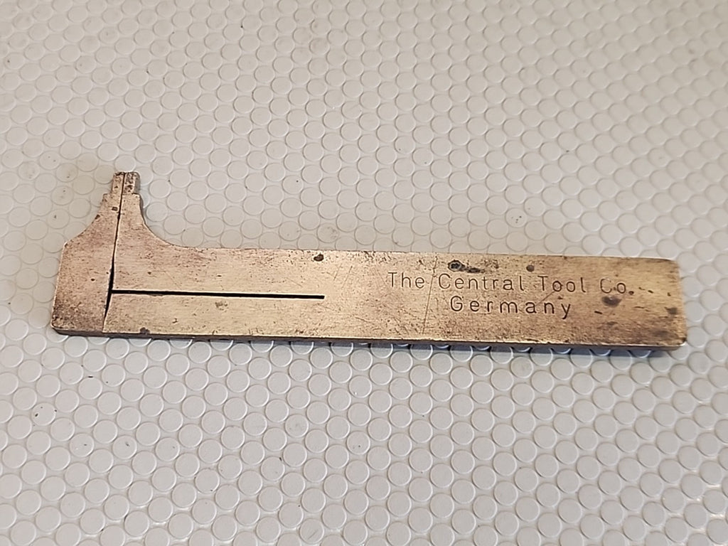 The Central Tool Co  Calipers 4" bronze verniers made in Germany