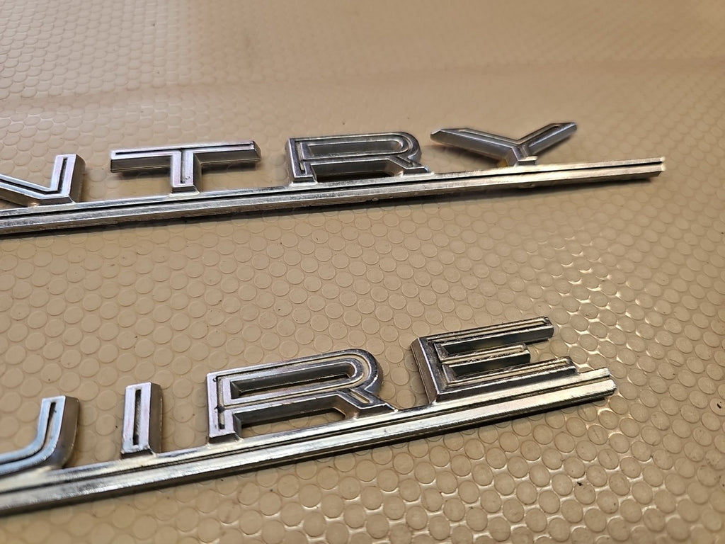 OEM Ford Country Squire RH or LH Front Fender Emblem 1965 FoMoCo # C5AB-16098-D 