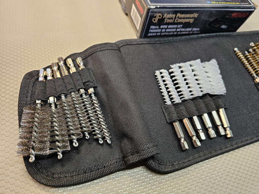 Astro Pneumatic 9020 20pc Automotive Wire Brush Cleaning Set