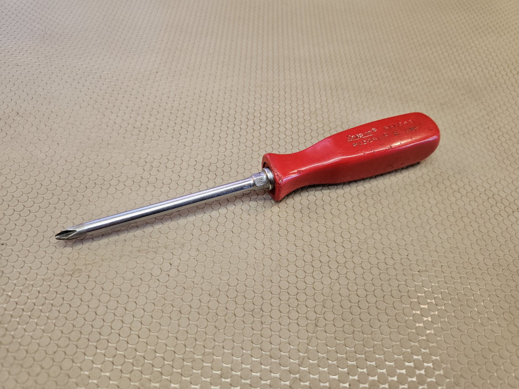 Snap-On POZIDRIV Vintage screwdrivers #2, USA, Red Hard Handle SSD242 SSDZ42