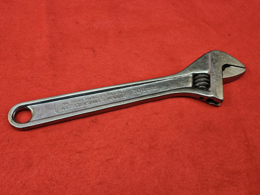 Vintage Snap-On Tools 12" 300mm Adjustable Wrench Original AD12 USA *RARE* 