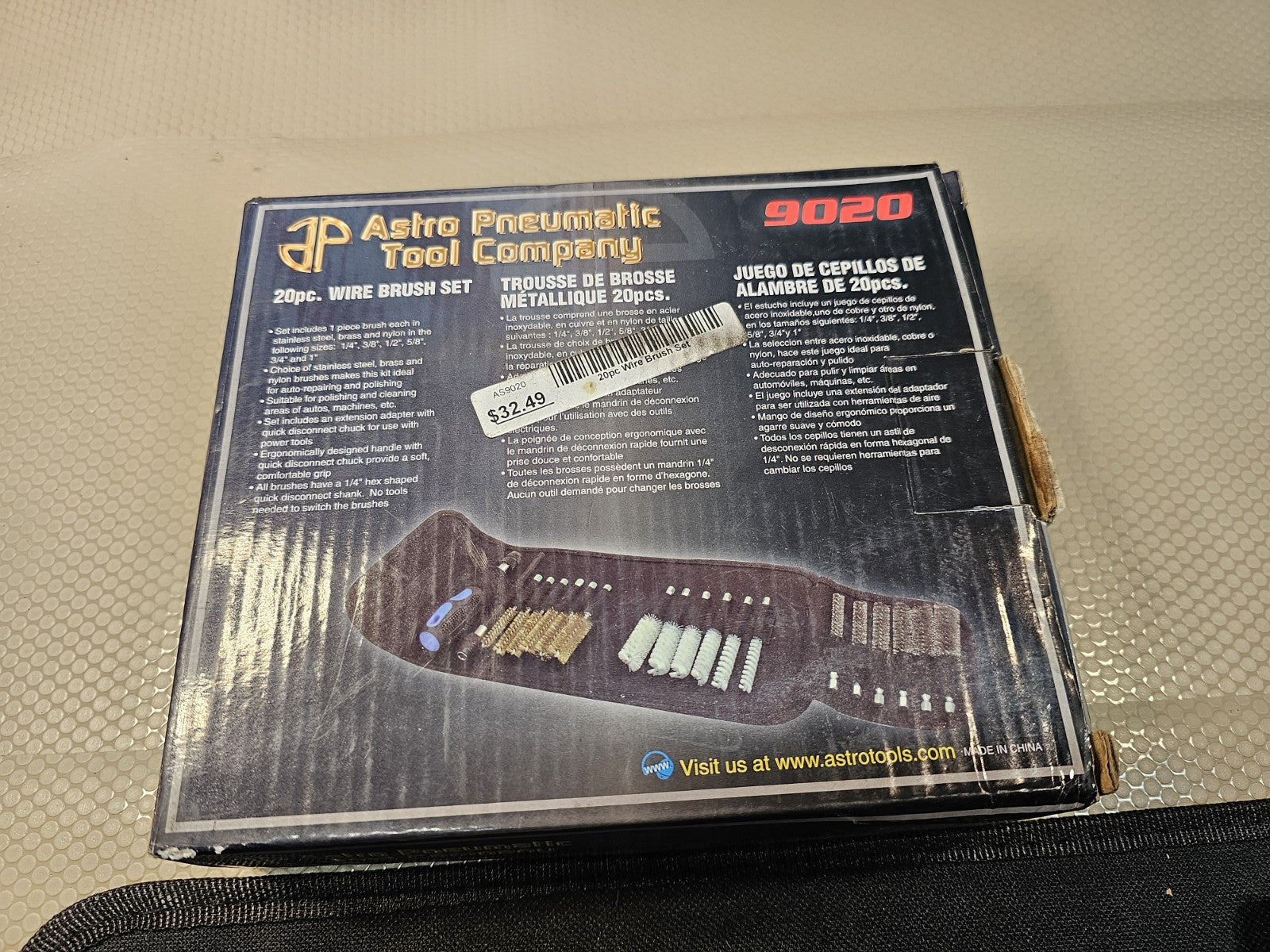 Astro Pneumatic 9020 20pc Automotive Wire Brush Cleaning Set