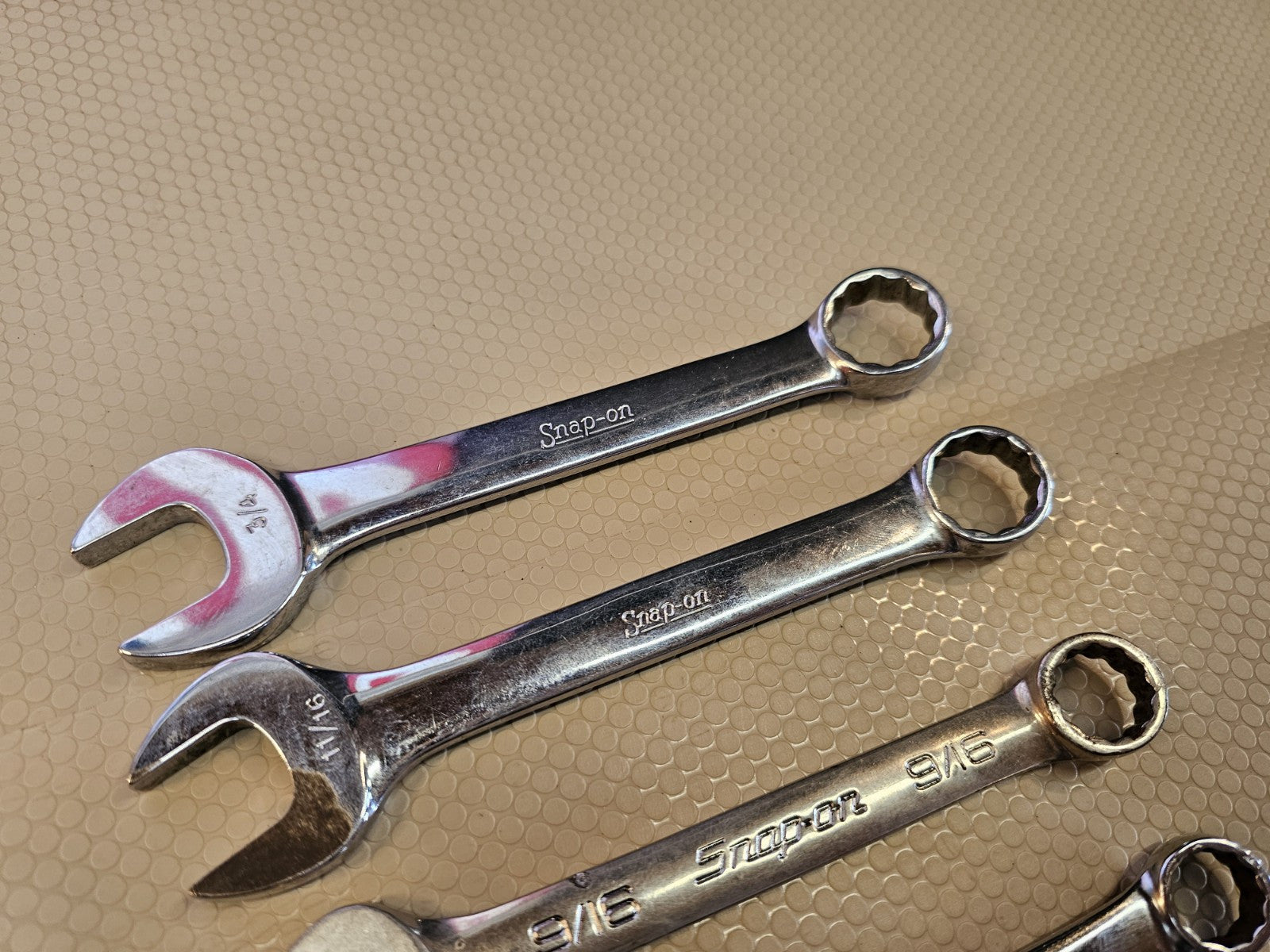 Snap-On Tools, SAE 9 pc Short Combination Wrench Set 9/32"-3/4" Stubby 