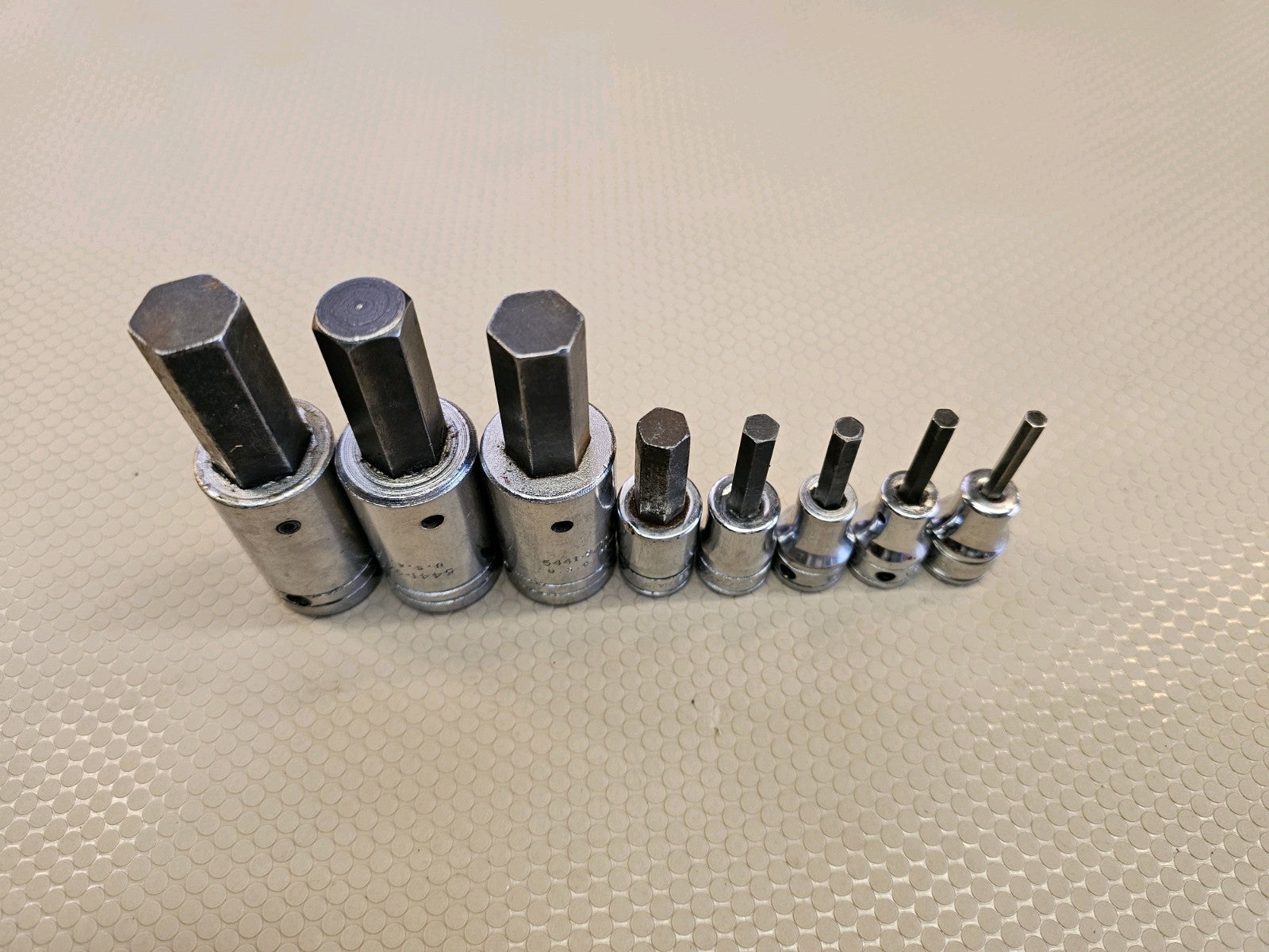 Snap-On Proto 8pc SAE Hex Allen Bit Socket Set 5/32" to 5/8" - 3/8" 1/2" Large