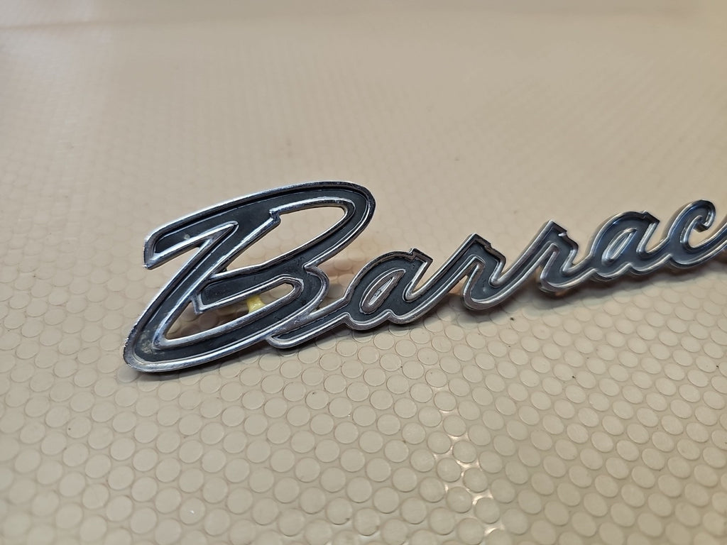 PLYMOUTH BARRACUDA FENDER TAIL PANEL EMBLEM BADGE FACTORY ORIGINAL