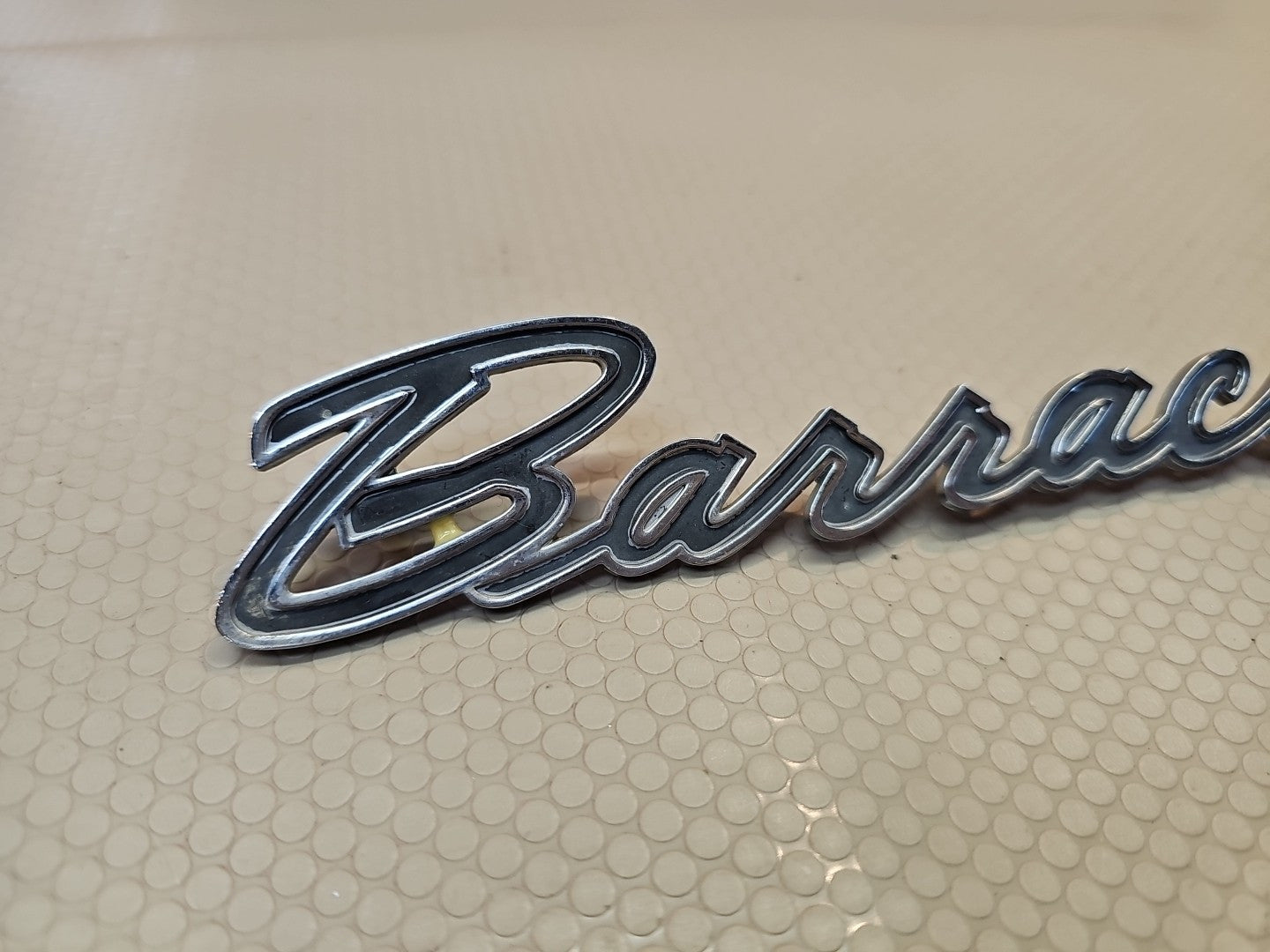PLYMOUTH BARRACUDA FENDER TAIL PANEL EMBLEM BADGE FACTORY ORIGINAL