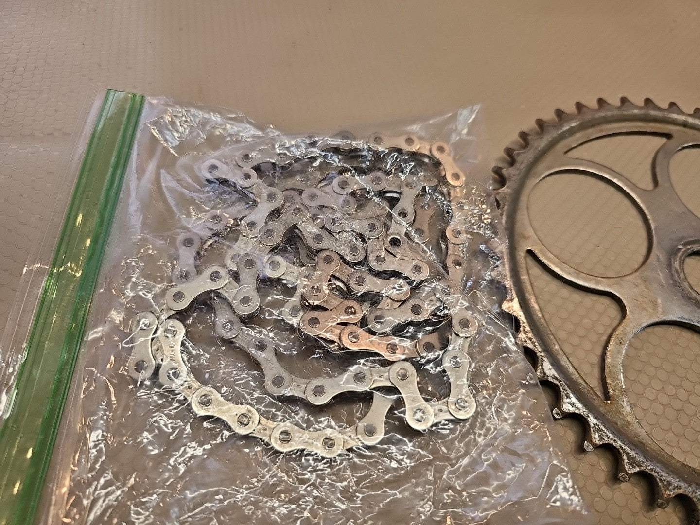 1960's Schwinn Starlet Bicycle *CRANK + Chain* Bike Sprocket Part