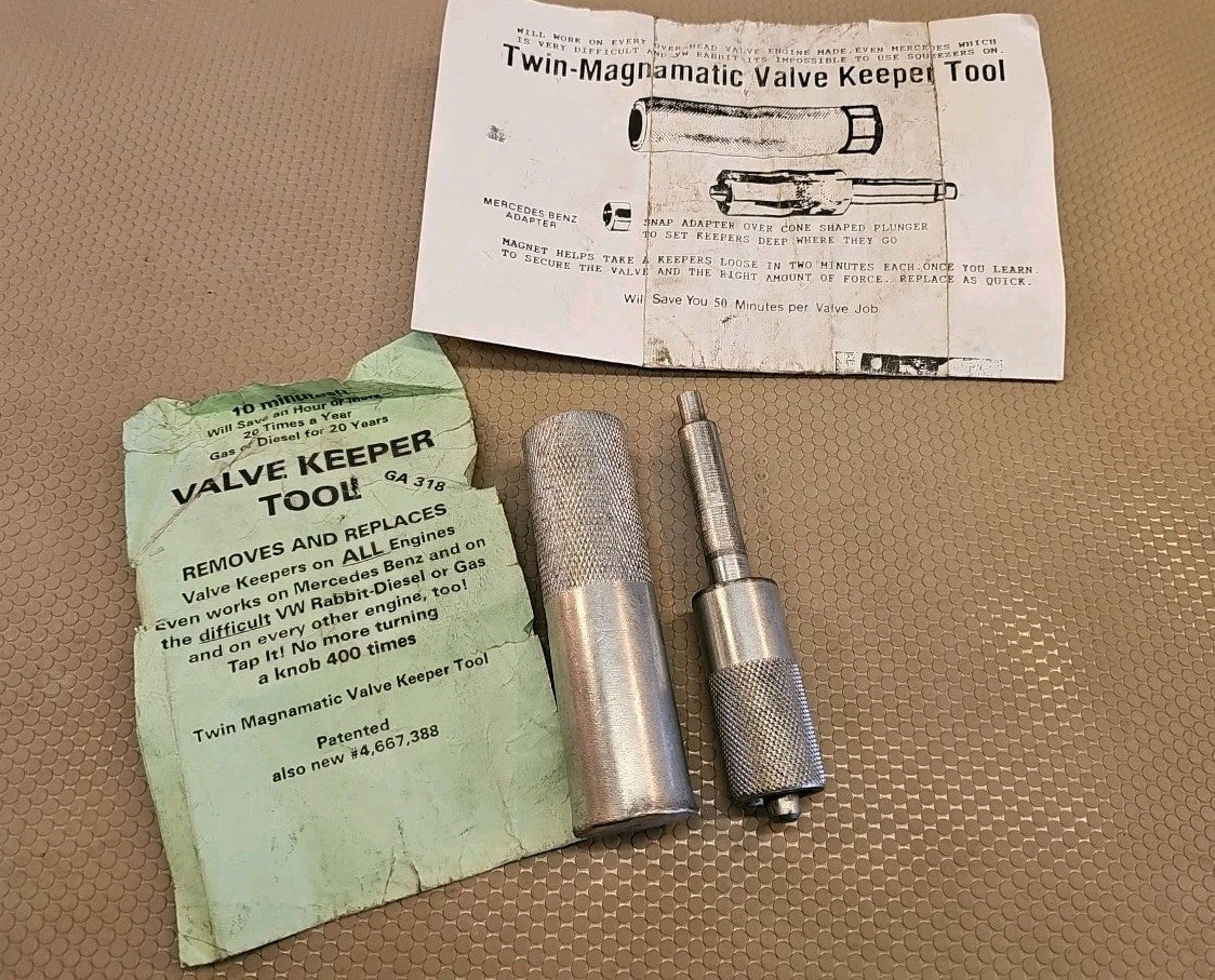 Vintage Twin MagnaMatic Valve Keeper Tool For Gas Or Diesel Engines MB adapter