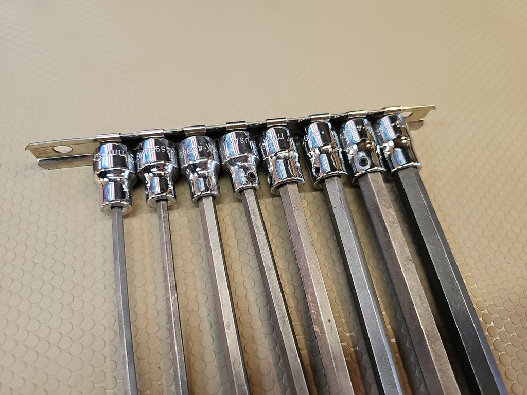 SK TOOLS 8 Piece 3/8" Drive Metric Long Ball Hex Bit Socket Set *UNUSED*