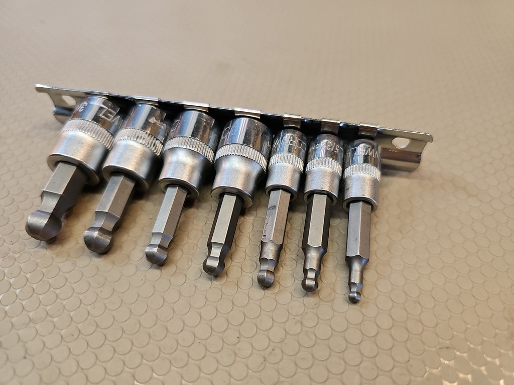 CORNWELL 7-PC 3/8” DRIVE SAE BALL END HEX KEY SOCKET SET (CBS-B702SXL)