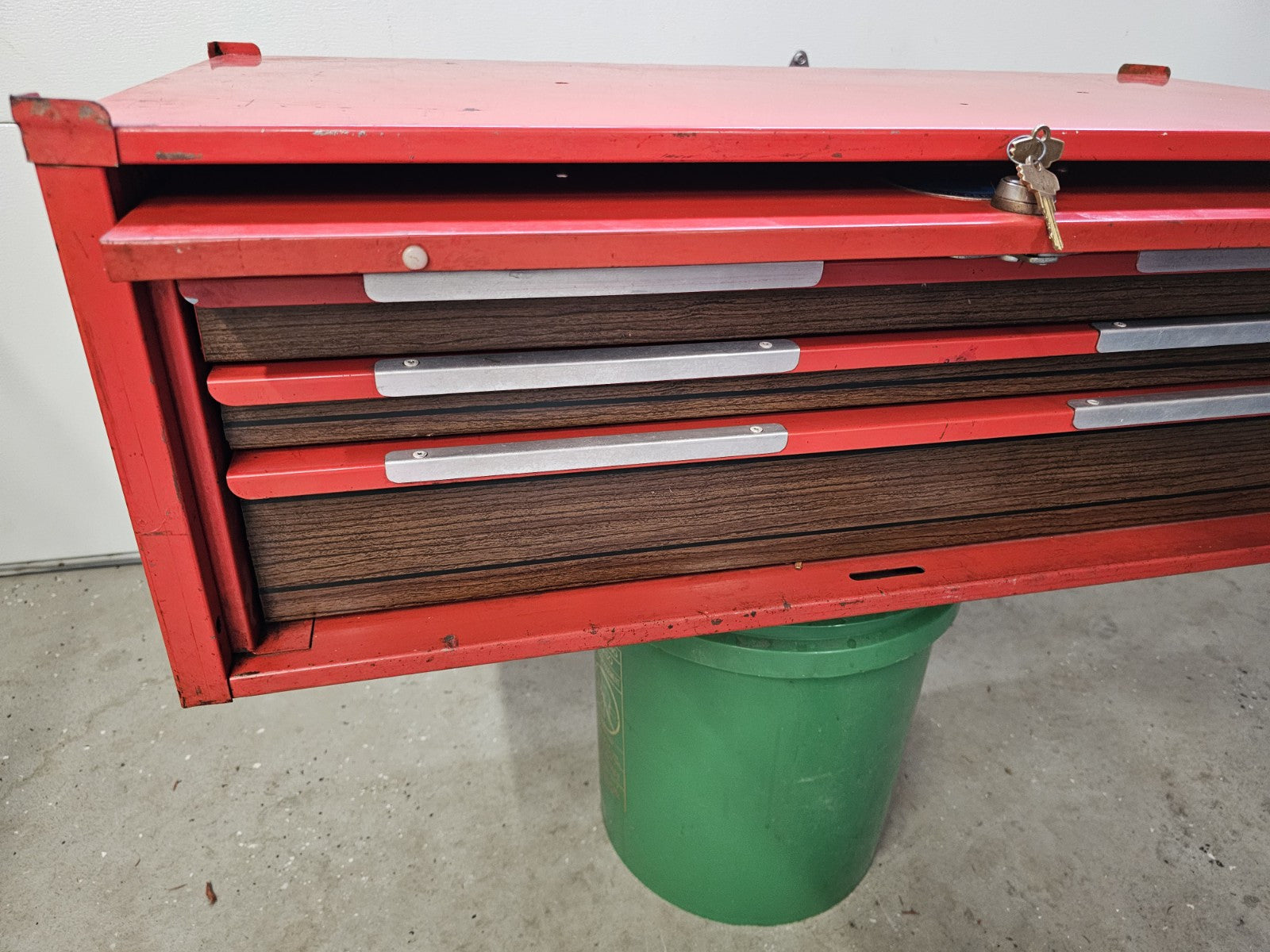 VTG 1971 Snap-On Tools KRA-461 Middle 3 Drawer Tool Middle Box WITH KEYS!