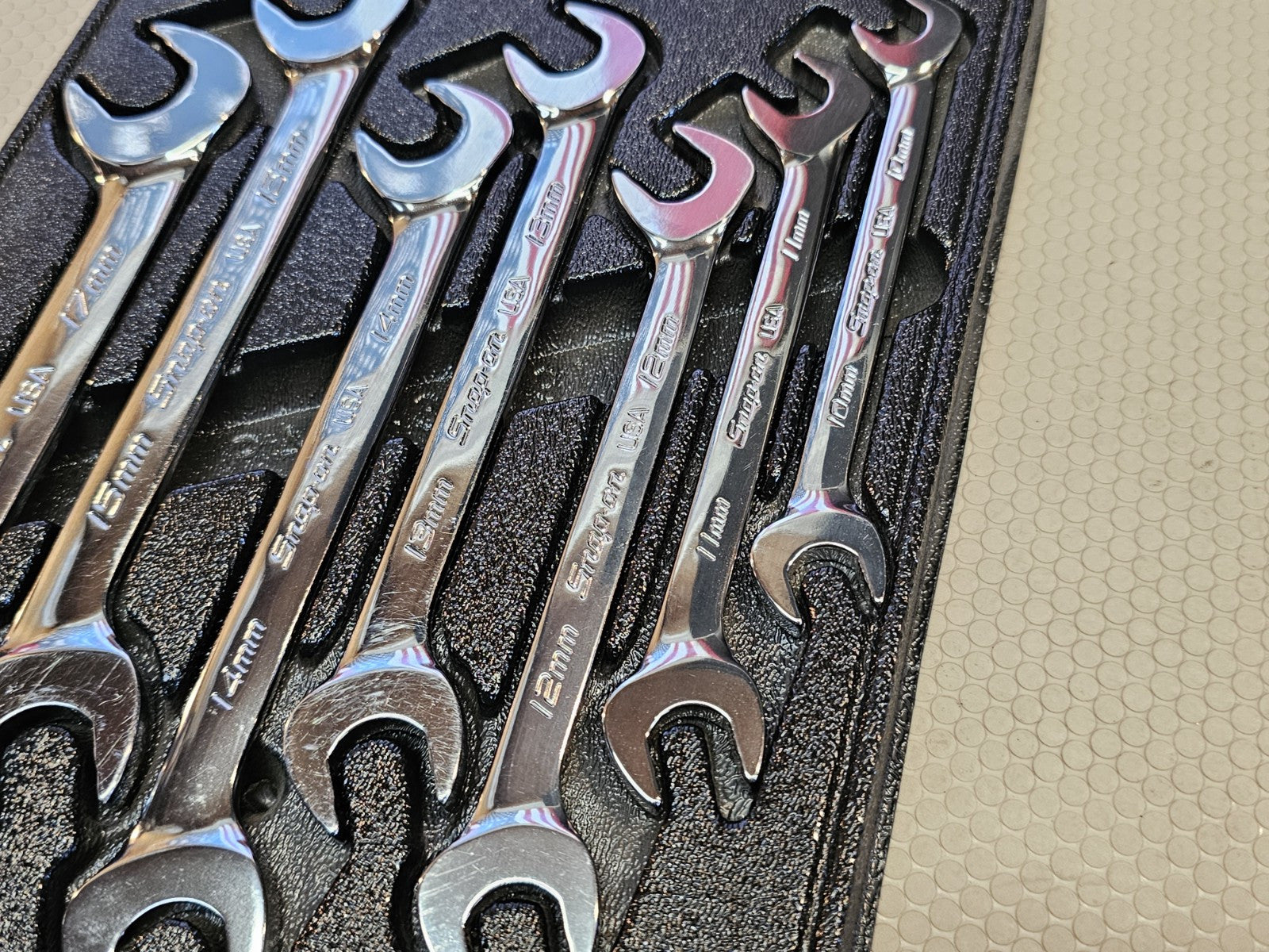 Snap On svsm807a metric 7 pc flank drive plus four way angle wrench set *UNUSED*