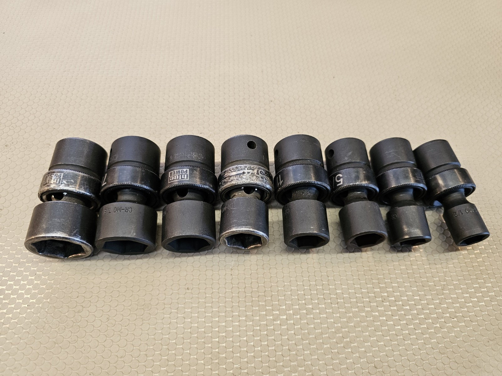 Cornwell Blue Power 8pc 1/2" Dr. 6-PT Swivel Impact SAE Socket Set 1/2-15/16"