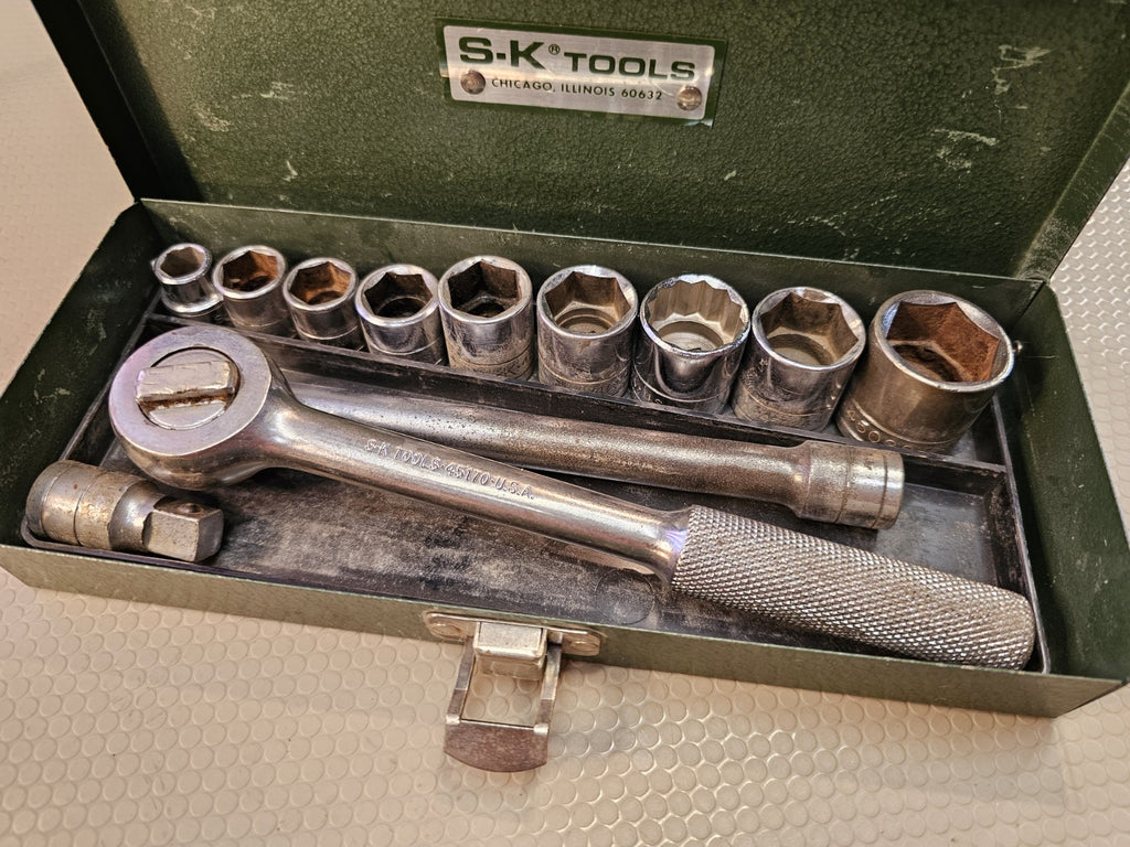 S-K SK Tools U.S.A. (12) Pc. 3/8" Drive Socket / Ratchet Set