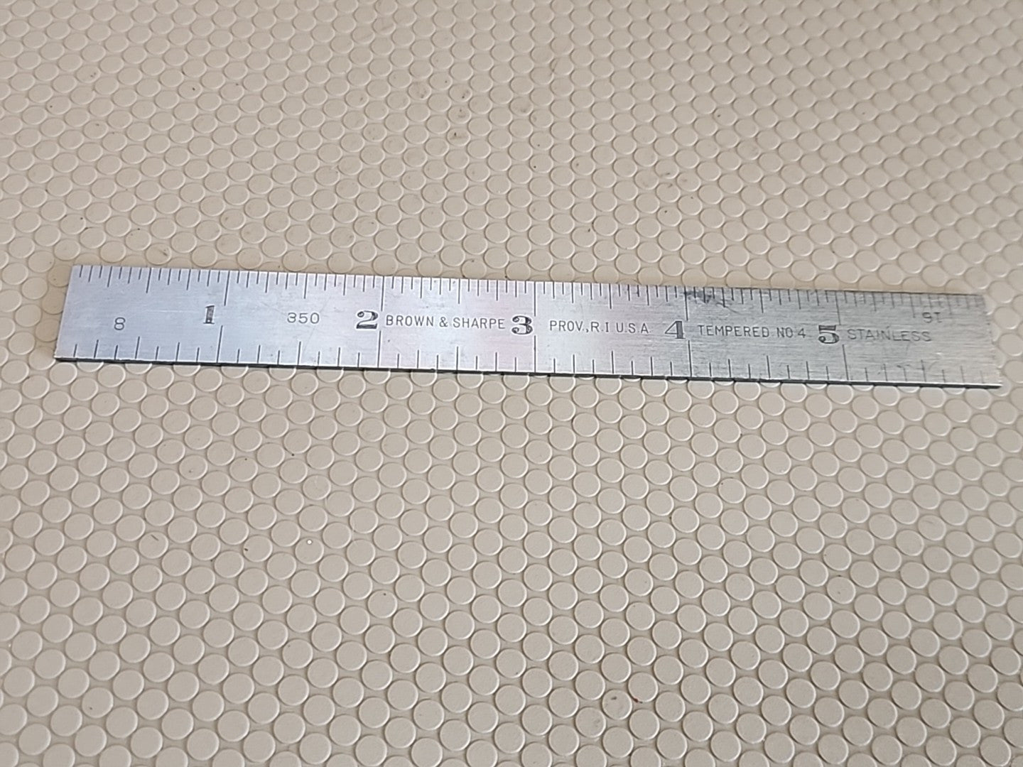 BROWN & SHARPE 350 6 INCH RIGID TEMPERED HOOK STEEL RULE