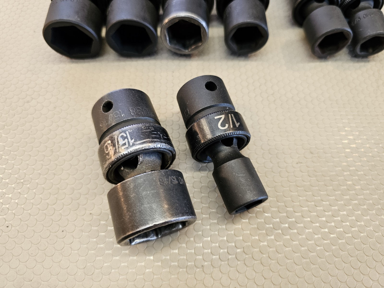 Cornwell Blue Power 8pc 1/2" Dr. 6-PT Swivel Impact SAE Socket Set 1/2-15/16"