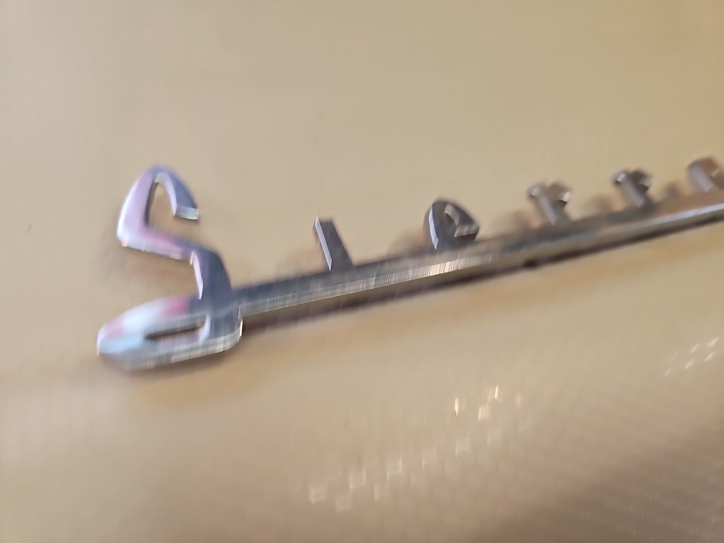 RARE 1950s 57 Dodge Sierra Script Logo Emblem Metal Badges + Trim Pieces Vintage