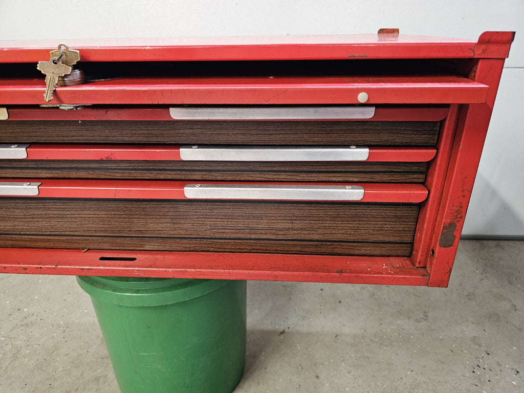 VTG 1971 Snap-On Tools KRA-461 Middle 3 Drawer Tool Middle Box WITH KEYS!