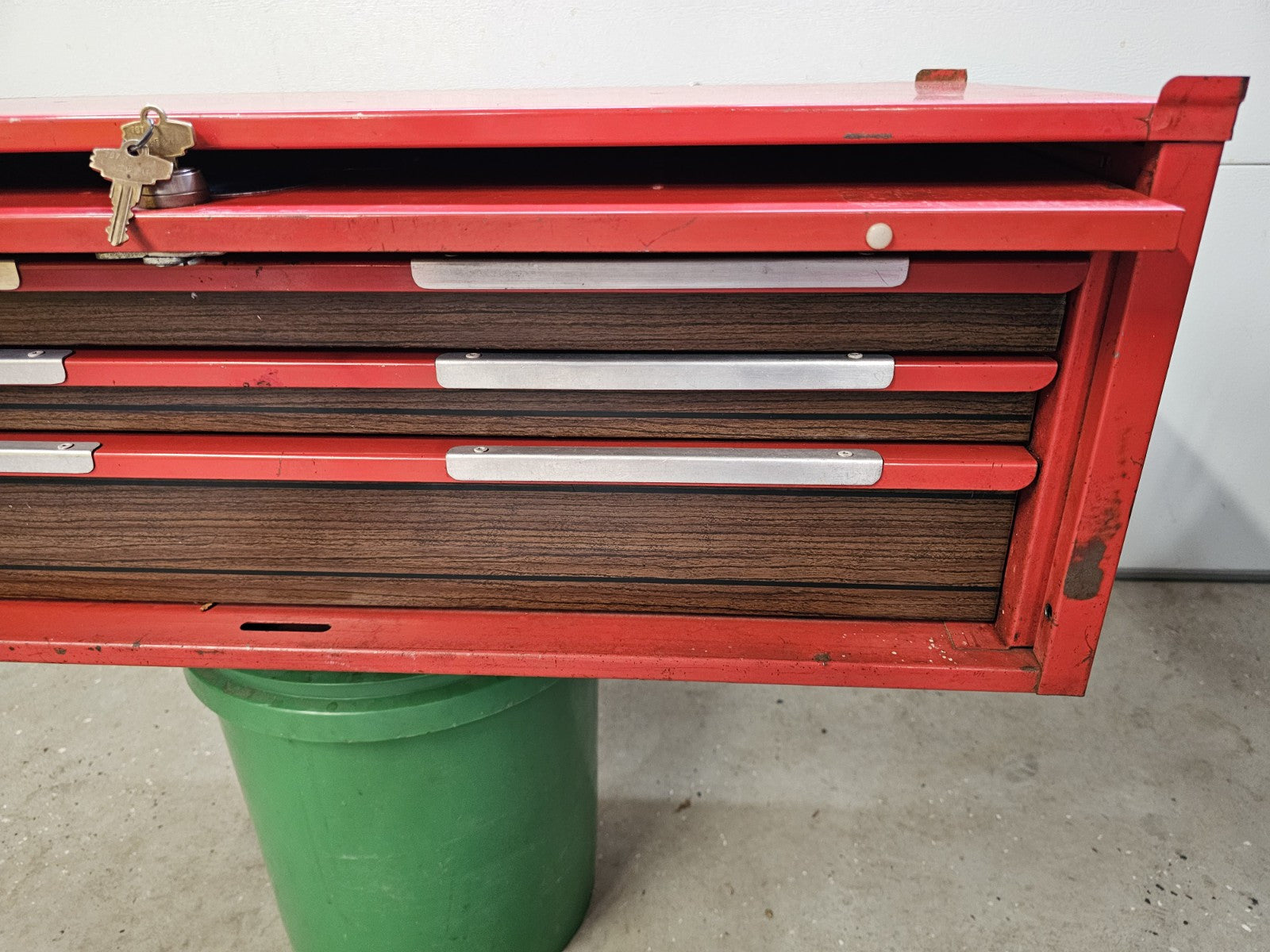 VTG 1971 Snap-On Tools KRA-461 Middle 3 Drawer Tool Middle Box WITH KEYS!