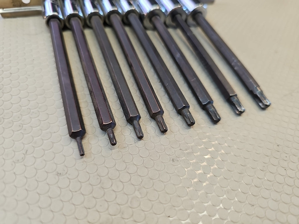 VIM 8 PIECE LONG TORX DRIVER SOCKET SET T8 to T40 Long 1/4 AND 3/8 *MINT*