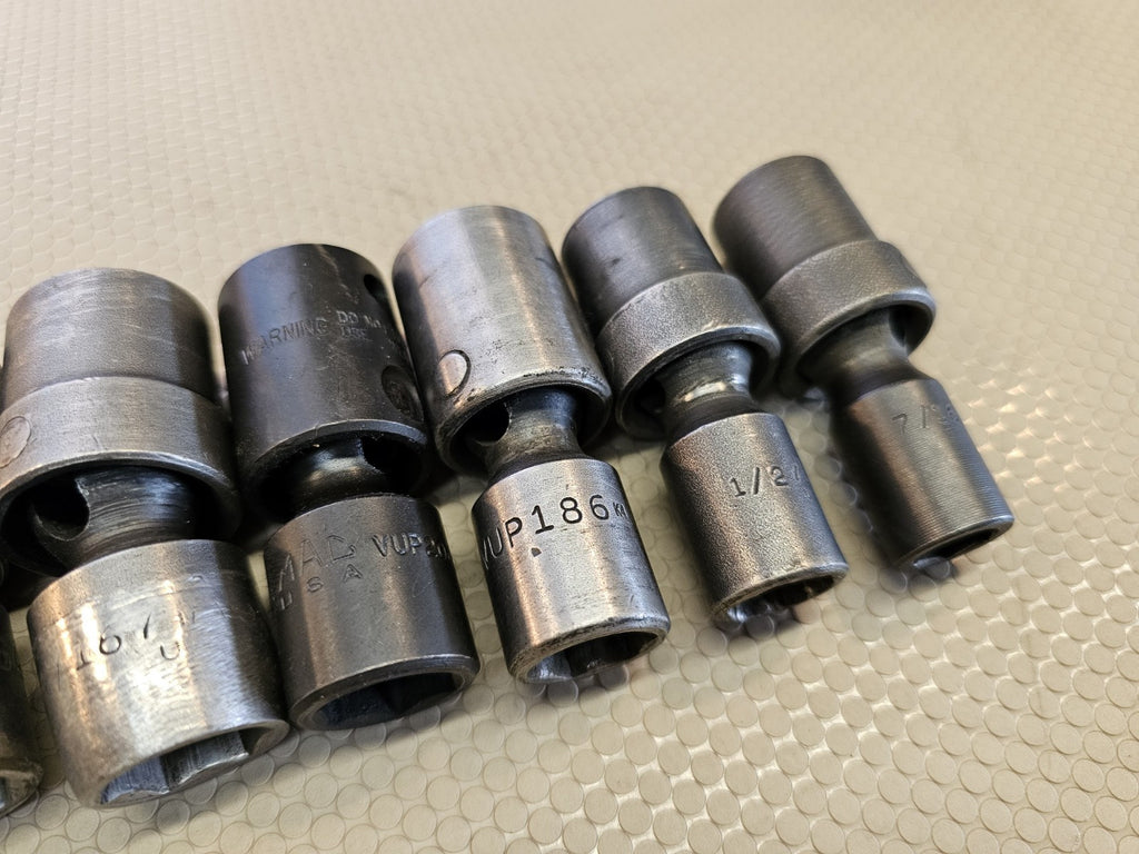 Mac Tools 7/16"-15/16" 9 Pc 1/2" Drive Impact Swivel Socket Set