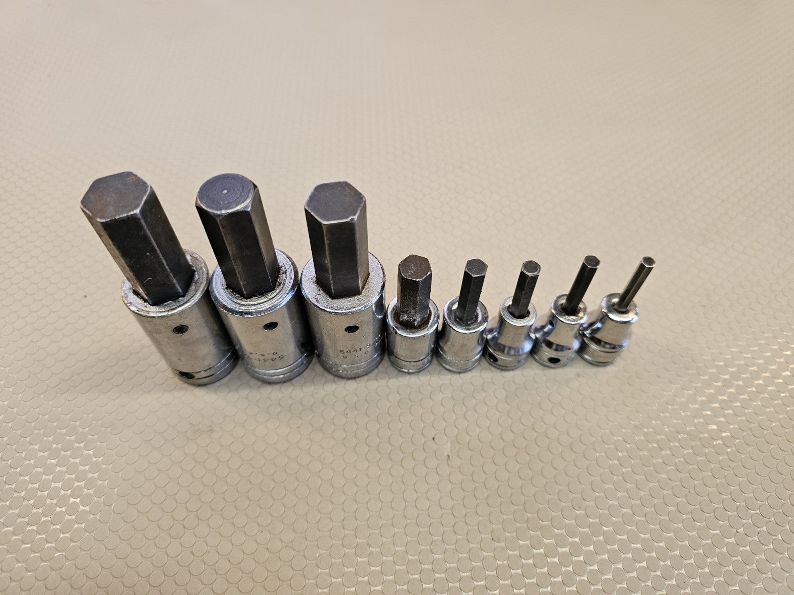 Snap-On Proto 8pc SAE Hex Allen Bit Socket Set 5/32" to 5/8" - 3/8" 1/2" Large