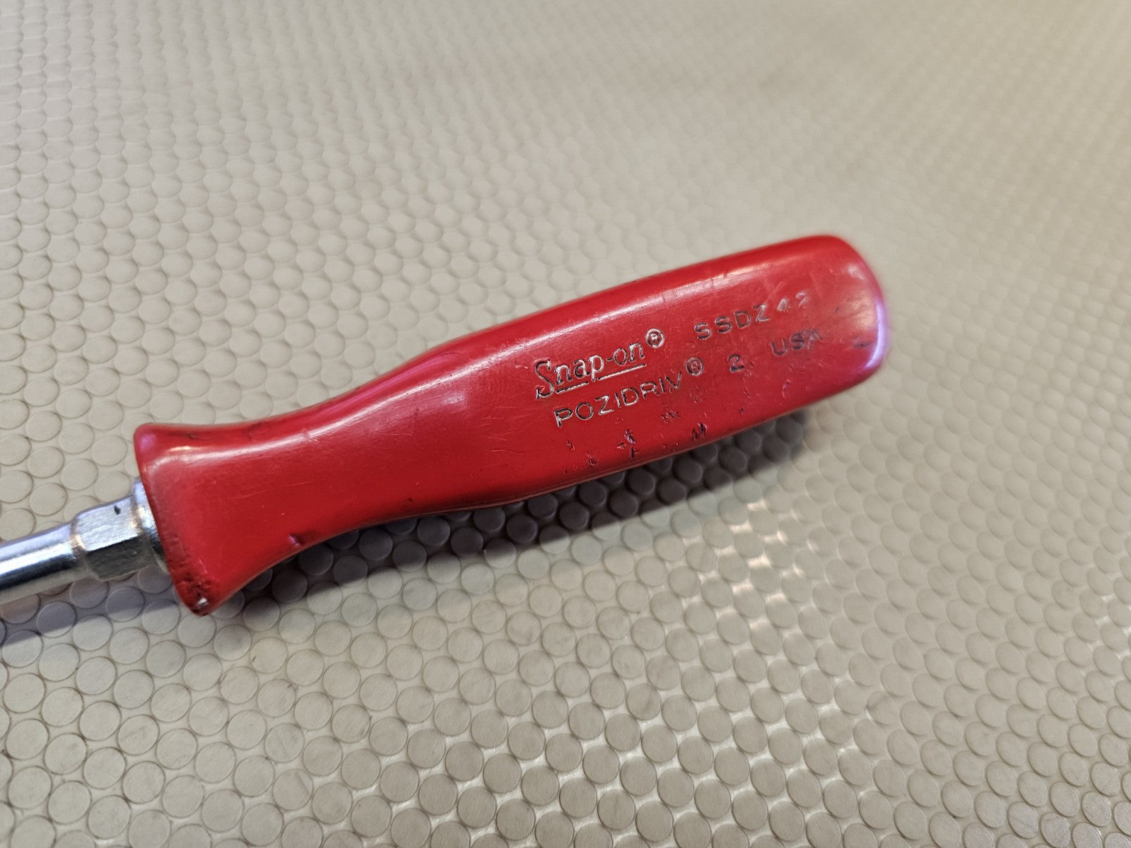 Snap-On POZIDRIV Vintage screwdrivers #2, USA, Red Hard Handle SSD242 SSDZ42