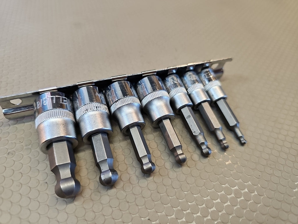 CORNWELL 7-PC 3/8” DRIVE SAE BALL END HEX KEY SOCKET SET (CBS-B702SXL)