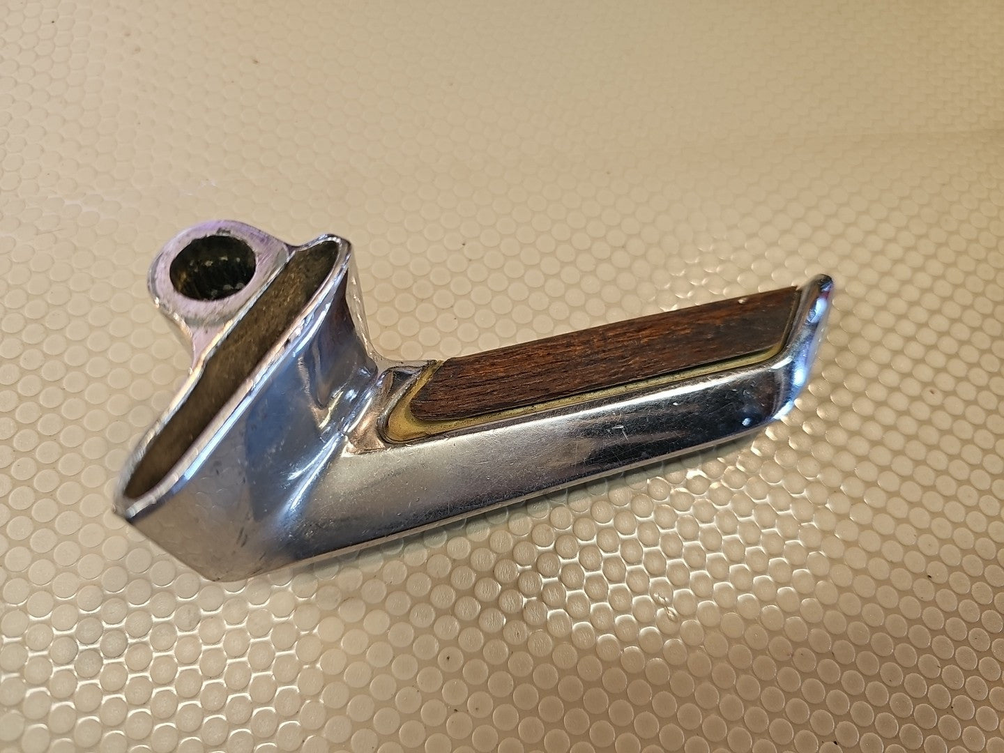 1965-66 MUSTANG PONY DELUXE WOODGRAIN PAIR OEM DOOR HANDLES 