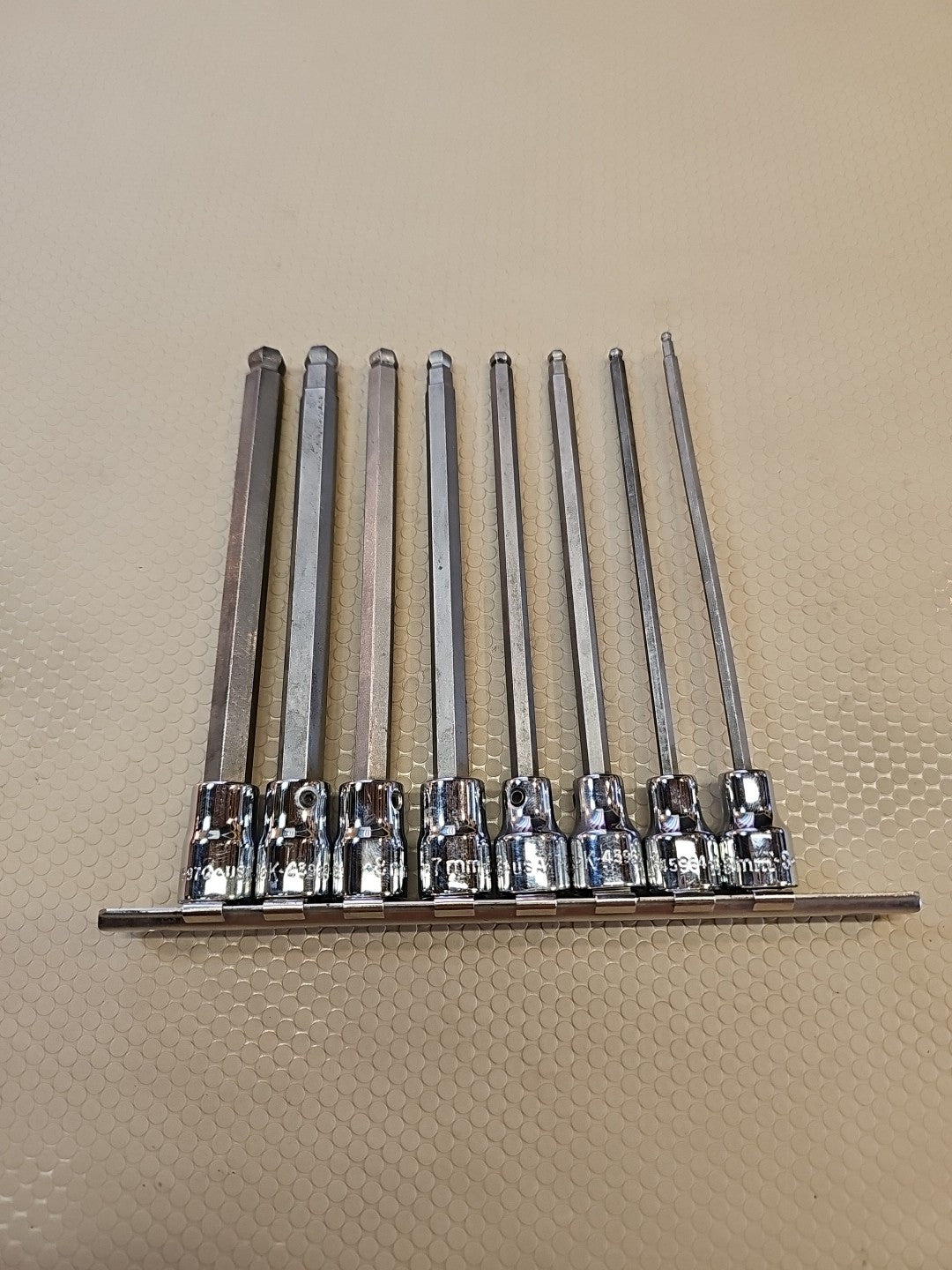 SK TOOLS 8 Piece 3/8" Drive Metric Long Ball Hex Bit Socket Set *UNUSED*