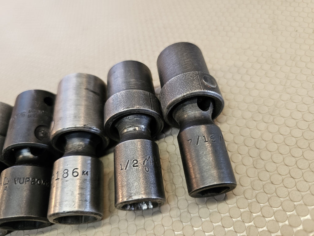 Mac Tools 7/16"-15/16" 9 Pc 1/2" Drive Impact Swivel Socket Set