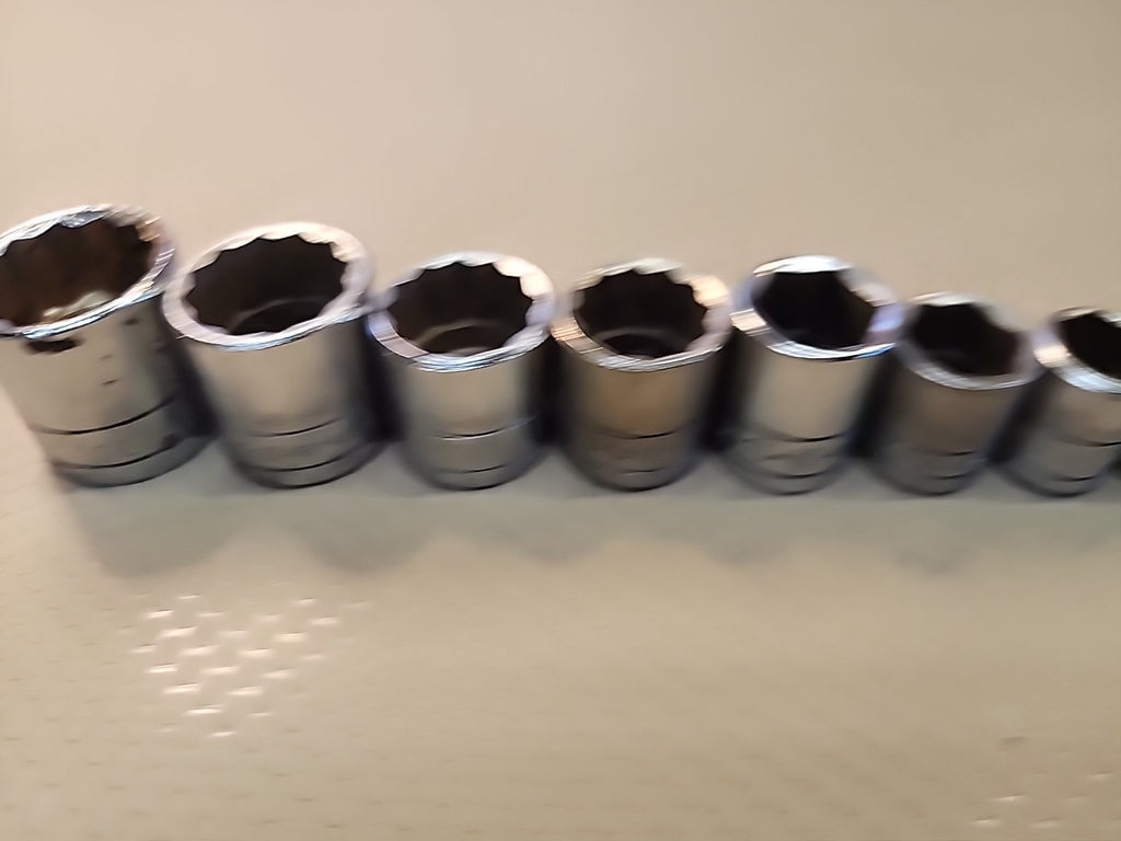 8 Piece SK Wayne Socket Set 3/8" Drive - 6&12 PT Shallow