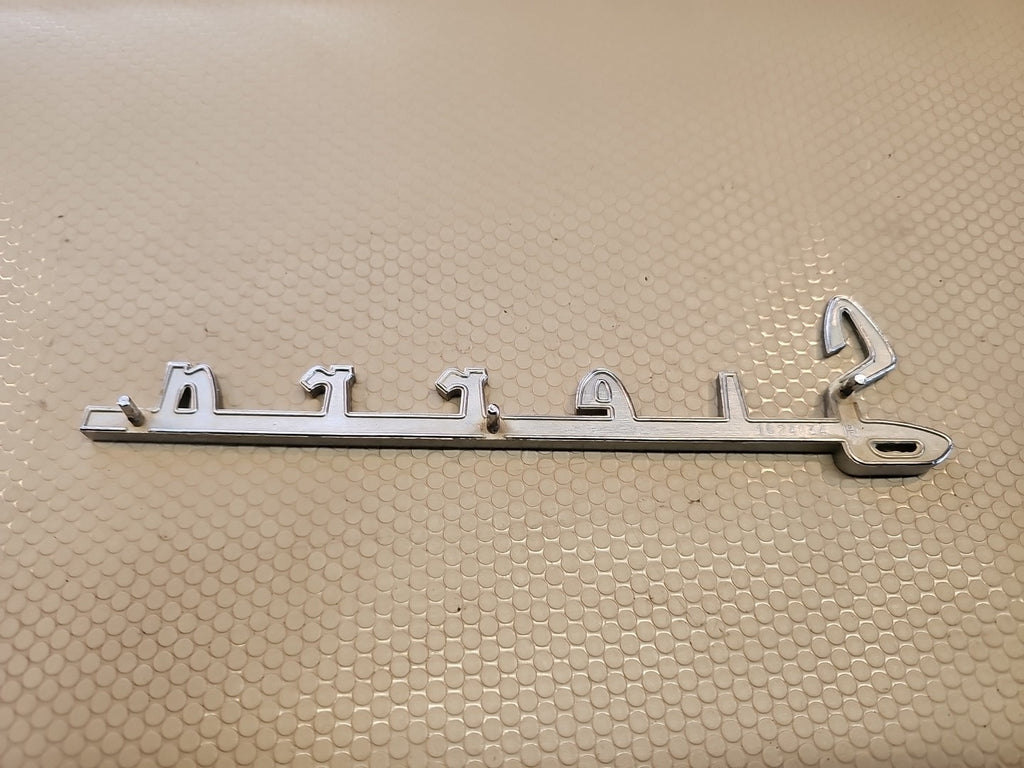 RARE 1950s 57 Dodge Sierra Script Logo Emblem Metal Badges + Trim Pieces Vintage