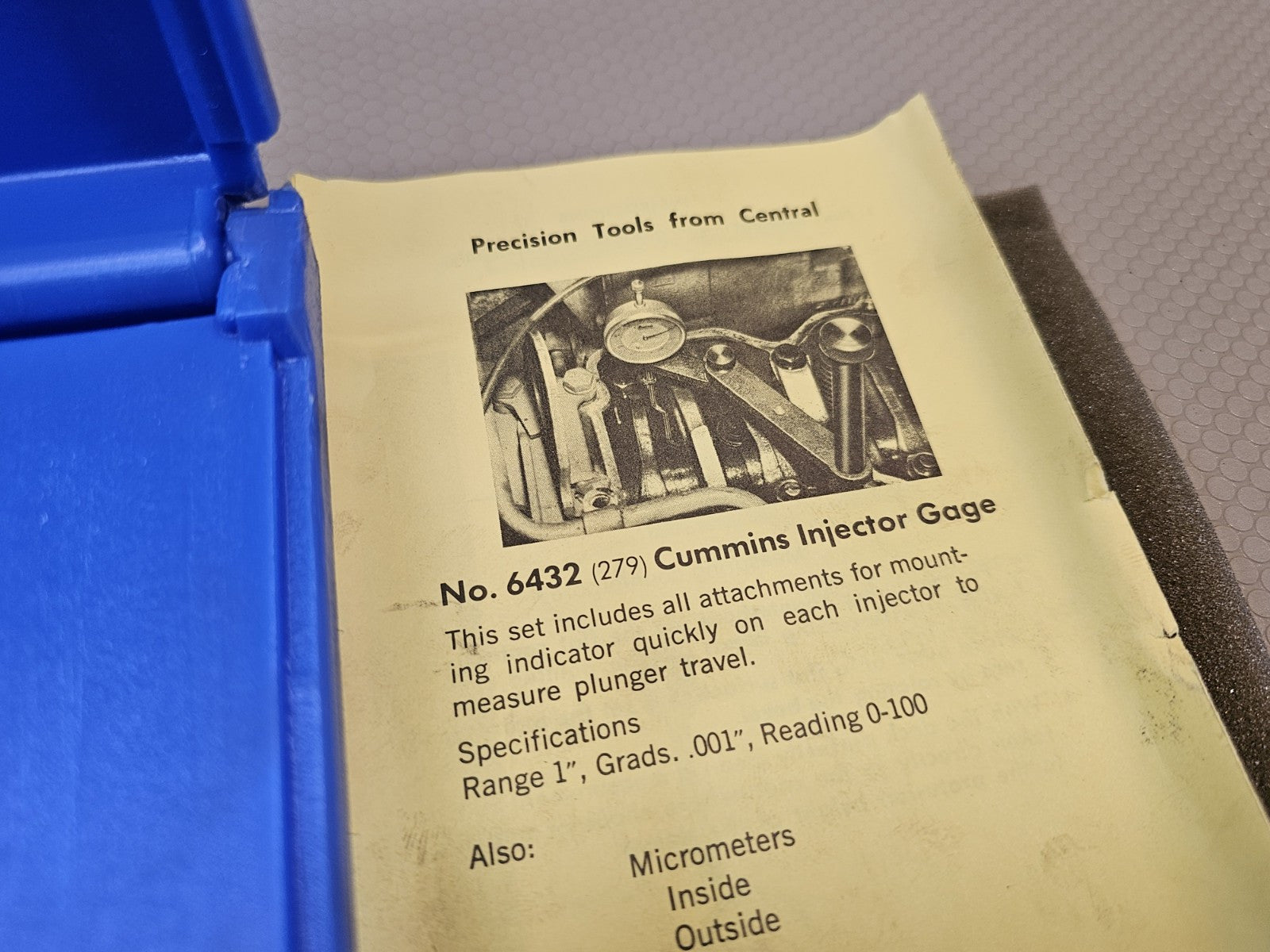 Central Tools 6432 Timing Gauge Ignition Adjustment Set Cummins V-903