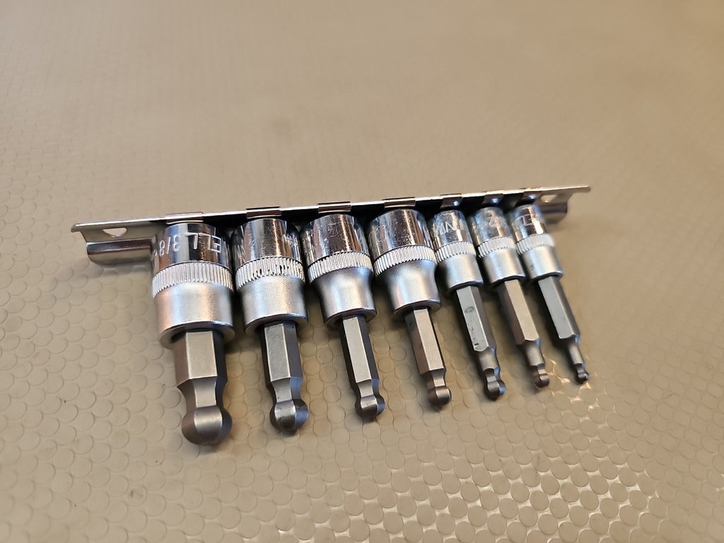 CORNWELL 7-PC 3/8” DRIVE SAE BALL END HEX KEY SOCKET SET (CBS-B702SXL)
